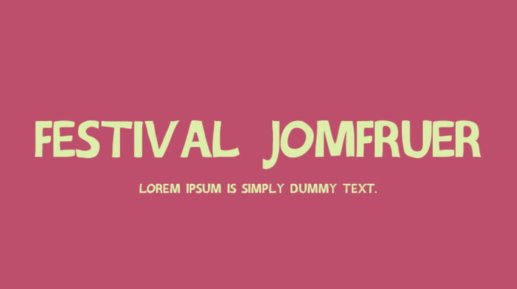 Festival Jomfruer Font