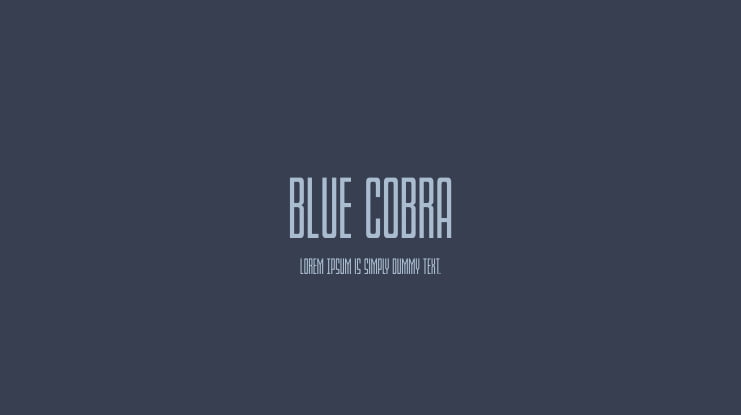 Blue Cobra Font Family