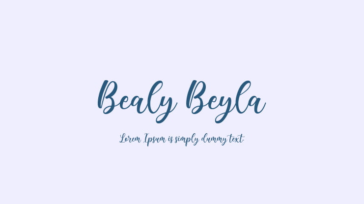 Bealy Beyla Font