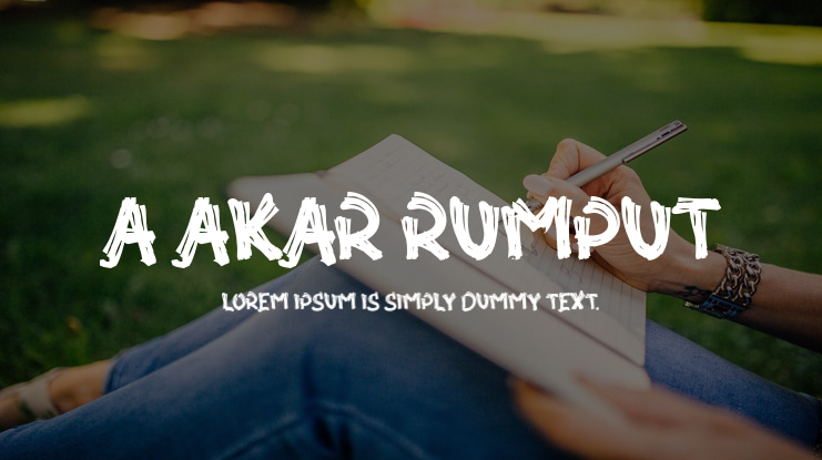 a Akar Rumput Font