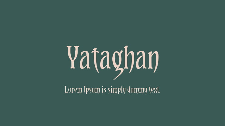 Yataghan Font