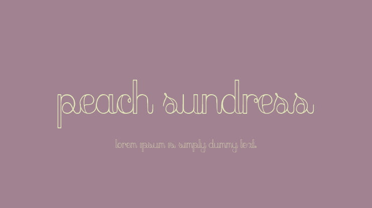 Peach Sundress Font