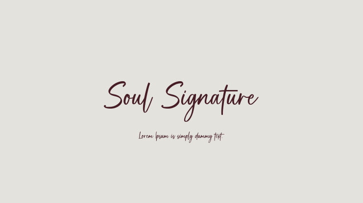 Soul Signature Font