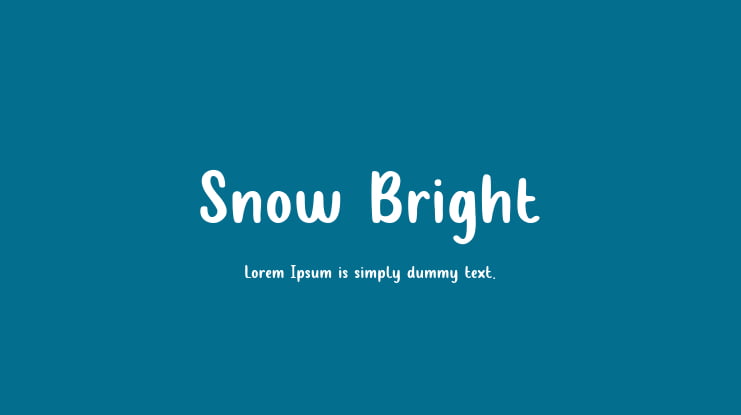 Snow Bright Font