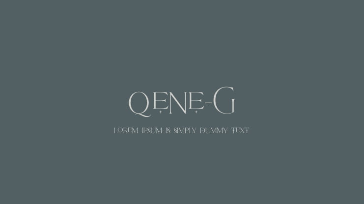 Qene-G Font Family