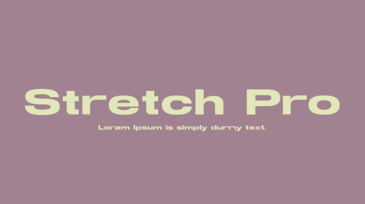 Stretch Pro Font