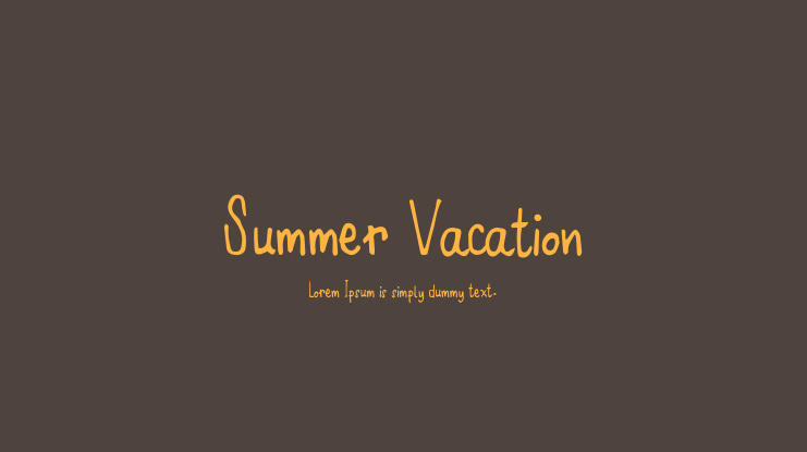 Summer Vacation Font
