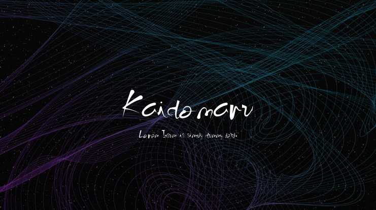 Kaidomaru Font