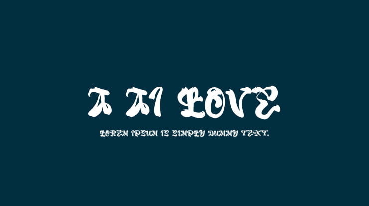 a Ai Love Font
