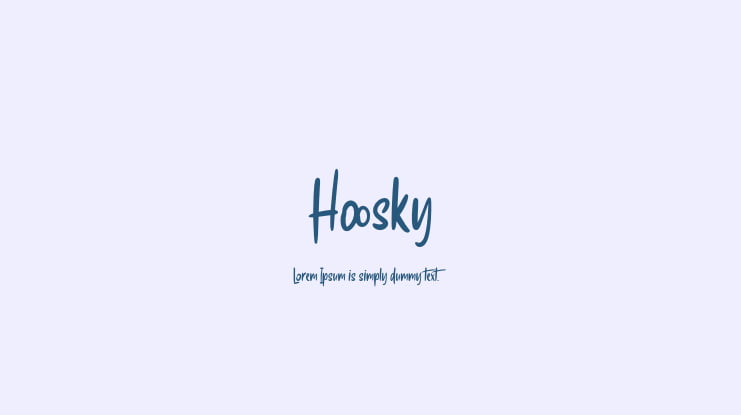 Hoosky Font