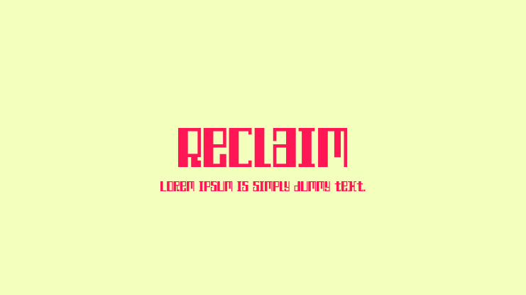 Reclaim Font