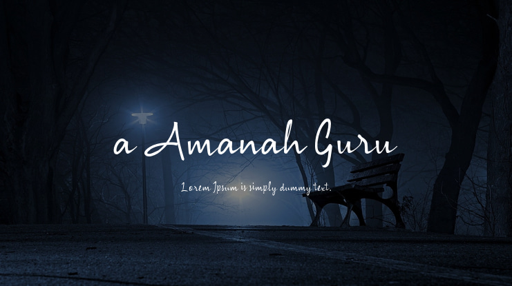 a Amanah Guru Font