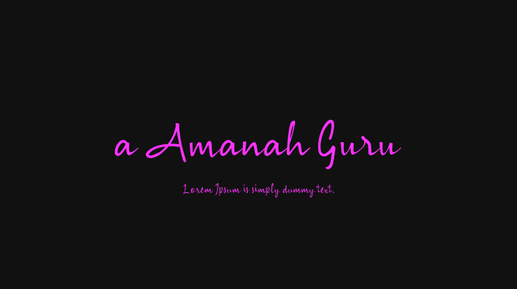 a Amanah Guru Font