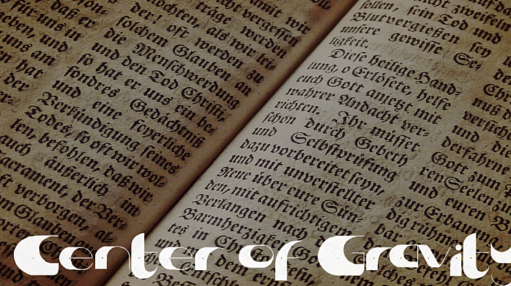 Center of Gravity Font