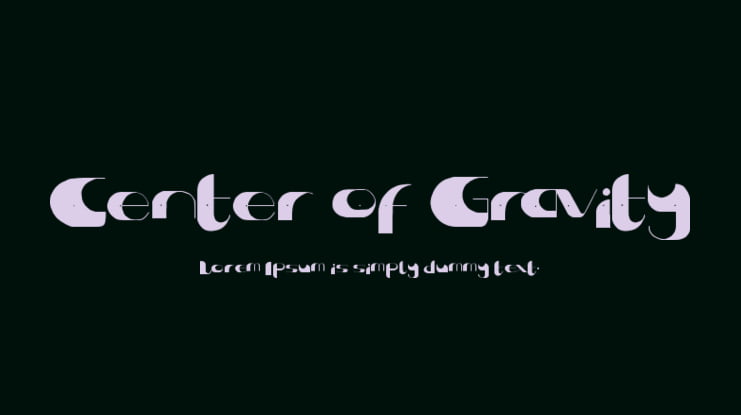 Center of Gravity Font