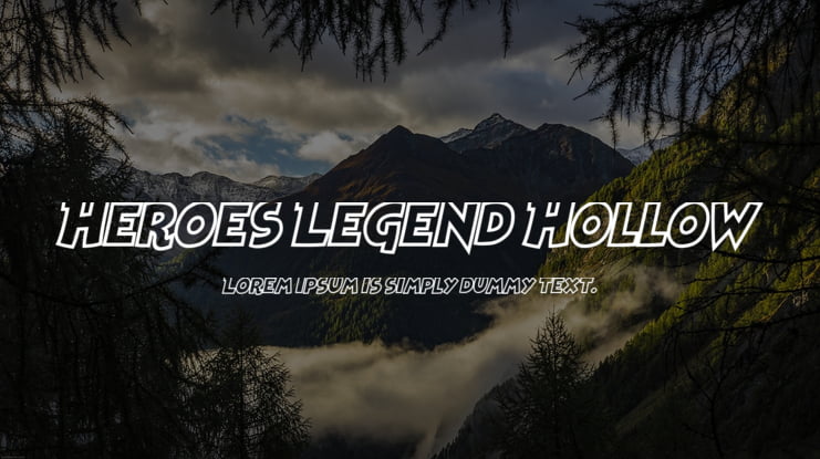 Heroes Legend Hollow Font Family
