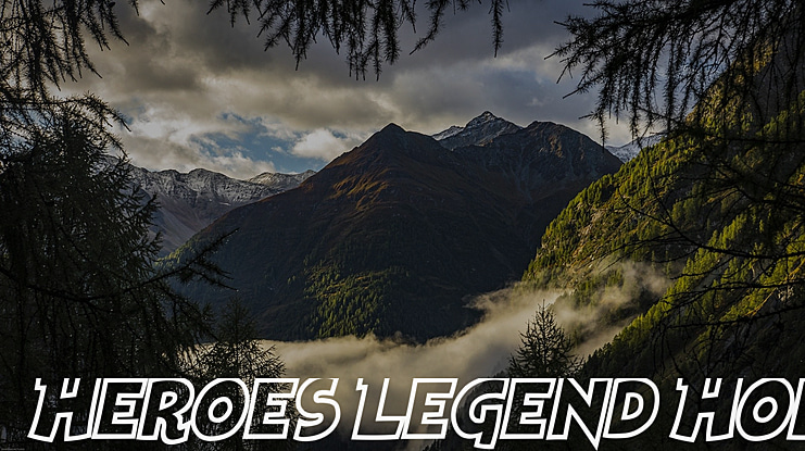 Heroes Legend Hollow Font Family