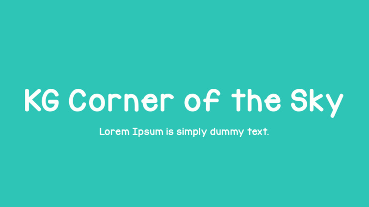 KG Corner of the Sky Font