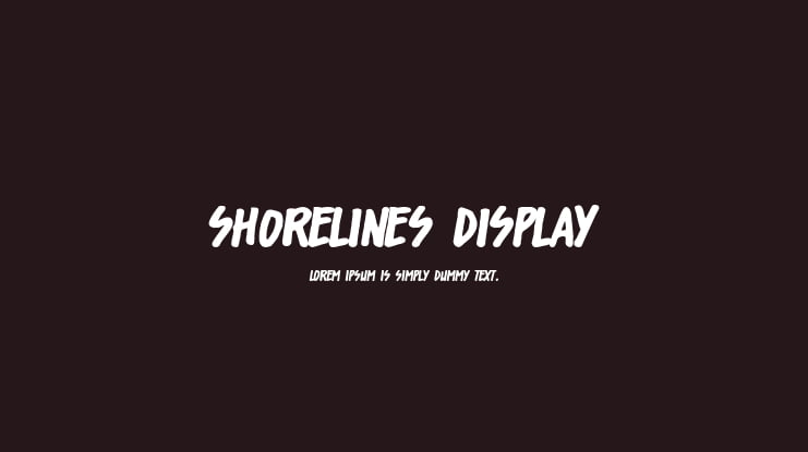 Shorelines Display Font