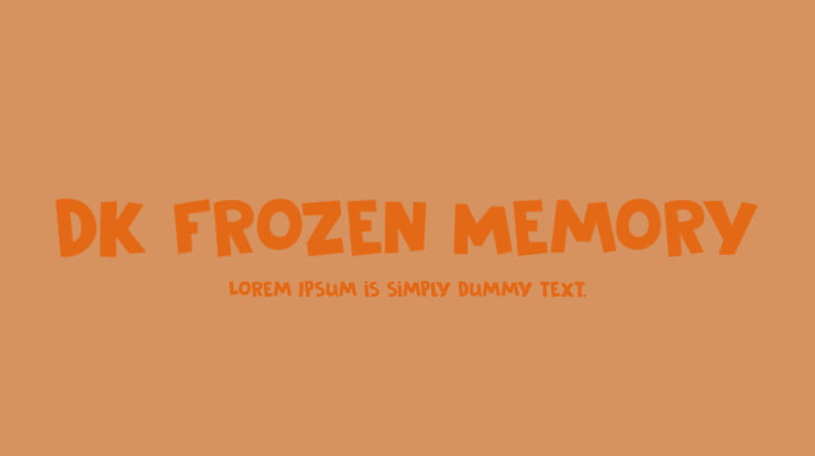DK Frozen Memory Font