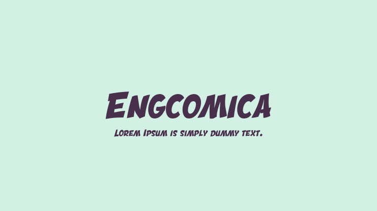 Engcomica Font