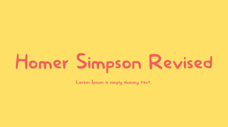Homer Simpson Revised Font