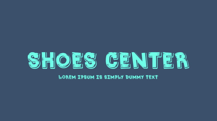 Shoes center Font