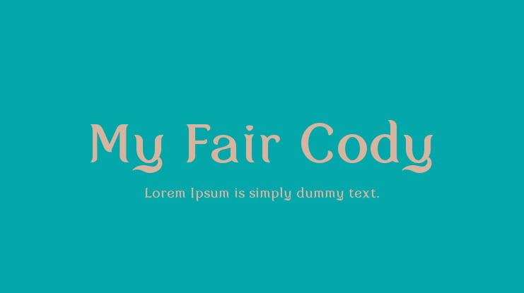 My Fair Cody Font
