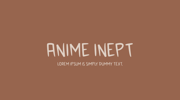 Anime Inept Font