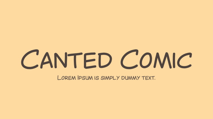 Canted Comic Font Family