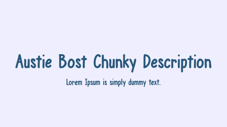 Austie Bost Chunky Description Font