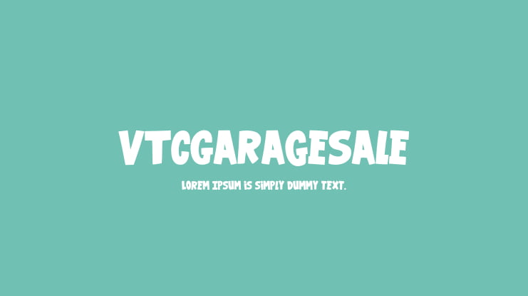 VTCGarageSale Font Family