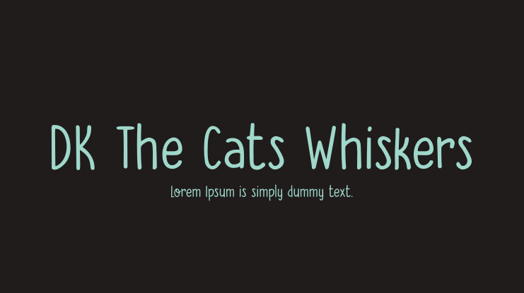 DK The Cats Whiskers Font