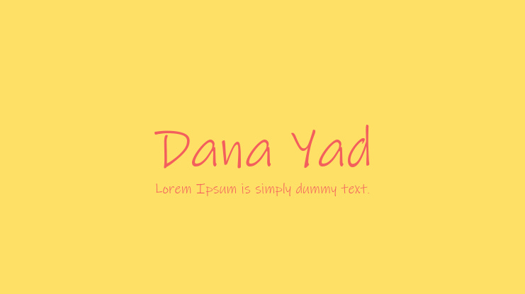 Dana Yad Font