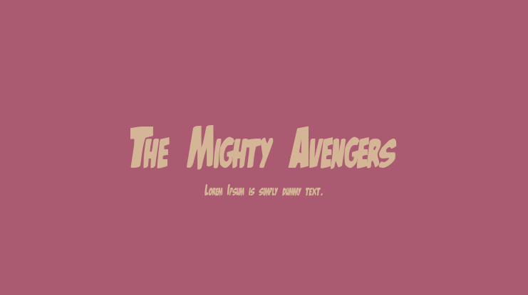 The Mighty Avengers Font