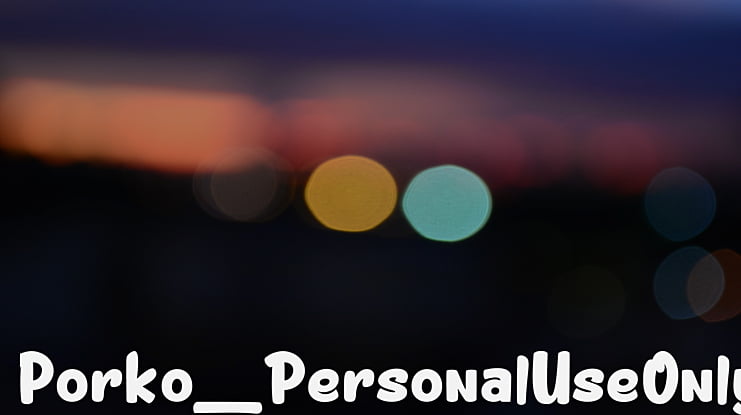 Porko_PersonalUseOnly Font Family