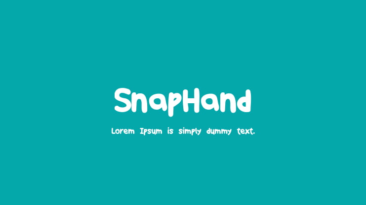 SnapHand Font