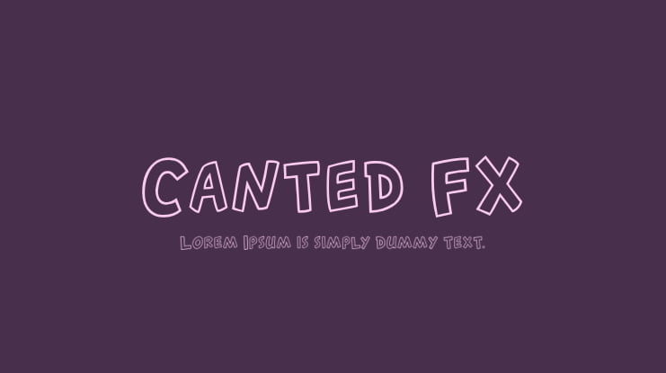 Canted FX Font Family
