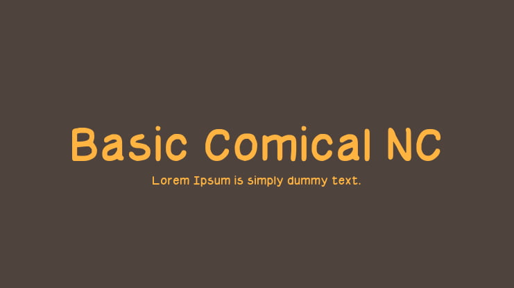 Basic Comical NC Font Family