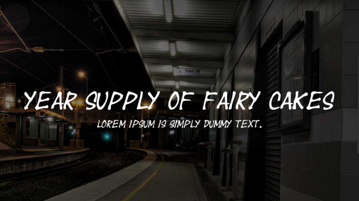 Year supply of fairy cakes Font