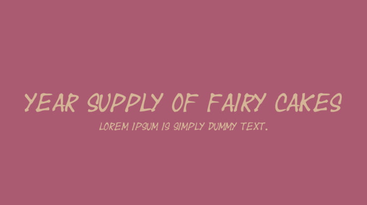 Year supply of fairy cakes Font