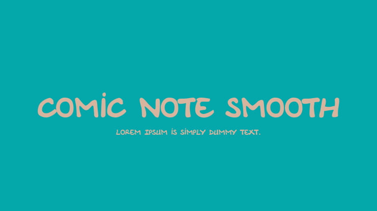 Comic Note Smooth Font