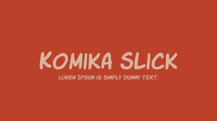 Komika Slick Font Family