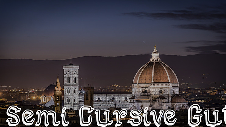 Semi Cursive Gut Font