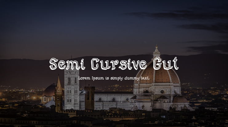 Semi Cursive Gut Font
