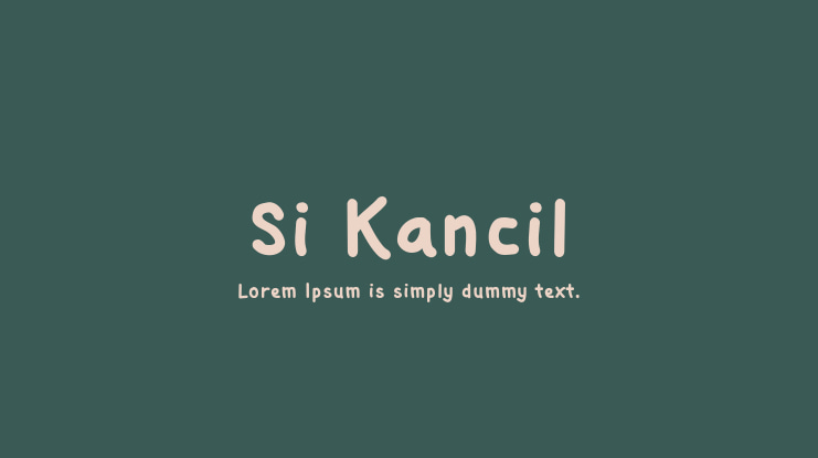 Si Kancil Font
