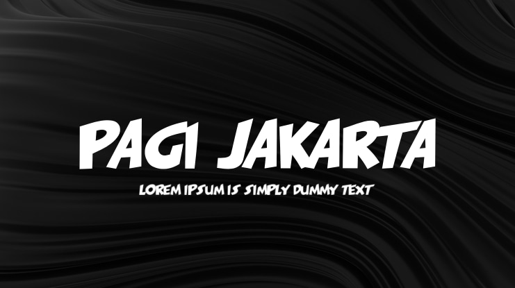 PAGI JAKARTA Font