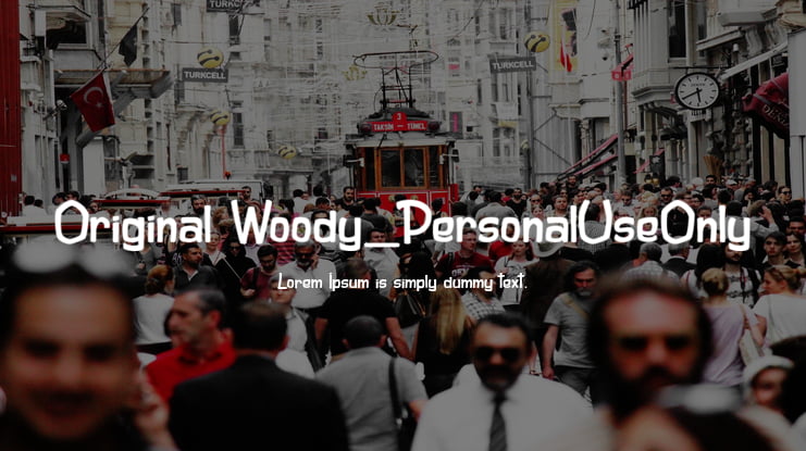 Original Woody_PersonalUseOnly Font