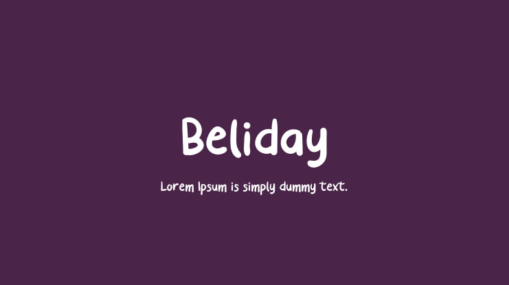 Beliday Font