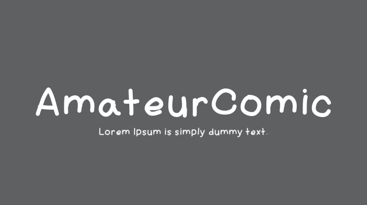 AmateurComic Font